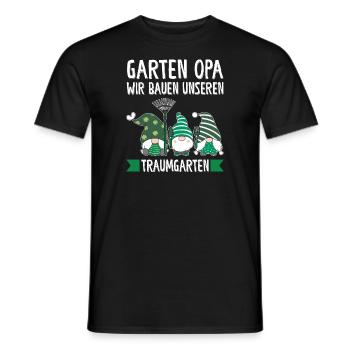 Garten Opa Gnome Gärtnerei Geschenk - Männer T-Shirt - Schwarz - Vorne - AI Model Male 178 light (178cm)