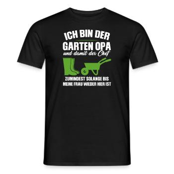Garten Opa Gnome Gartenarbeit Geschenk - Männer T-Shirt - Schwarz - Vorne - AI Model Male 178 light (178cm)