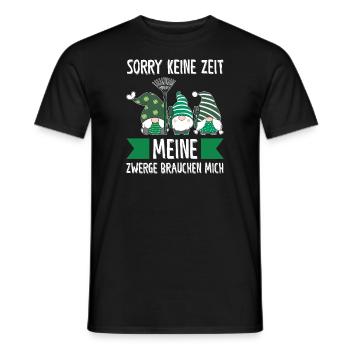 Garten-arbeit Gnome Gärtnern Geschenk - Männer T-Shirt - Schwarz - Vorne - AI Model Male 178 light (178cm)