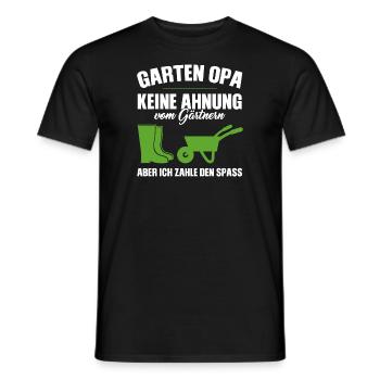 Garten Opa Gnome Großvater Geschenk - Männer T-Shirt - Schwarz - Vorne - AI Model Male 178 light (178cm)
