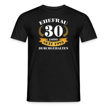30. Hochzeitstag Ehefrau Perlenhochzeit Geschenk - Männer T-Shirt - Schwarz - Vorne - AI Model Male 178 light (178cm)