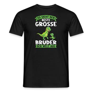 Großer Bruder Dinosaurier Grosser Bruder Geschenk - Männer T-Shirt - Schwarz - Vorne - AI Model Male 178 light (178cm)