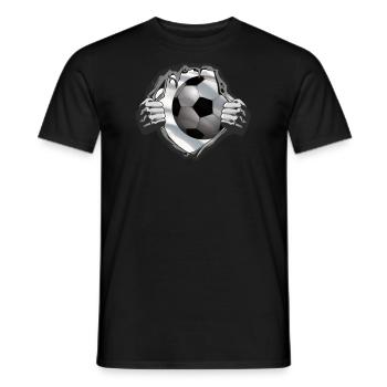 Fußballzubehör Geschenkidee Fußballfan - Männer T-Shirt - Schwarz - Vorne - AI Model Male 178 light (178cm)