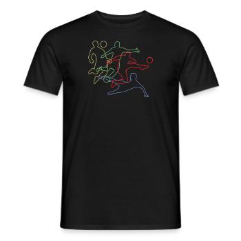 Football Accessories Gift Idea Football Fan - Men's T-Shirt - black - Front - AI Model Male 178 light (178cm)