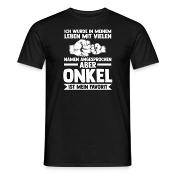 Papa & Stiefvater Familie Papa Geschenk - Männer T-Shirt - Schwarz - Vorne - AI Model Male 178 light (178cm)