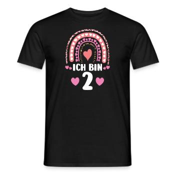 1.Geburtstag Regenbogen 1 Jahr alt Geschenk - Männer T-Shirt - Schwarz - Vorne - AI Model Male 178 light (178cm)