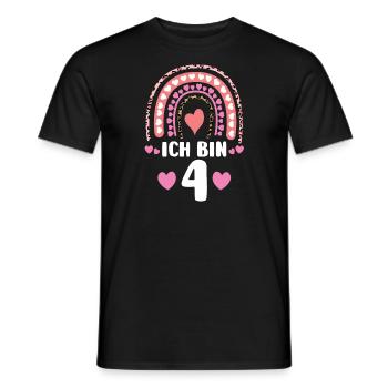 3.Geburtstag Regenbogen 3 Jahre alt Geschenk - Männer T-Shirt - Schwarz - Vorne - AI Model Male 178 light (178cm)