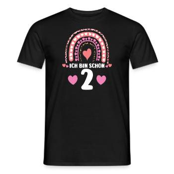 1.Geburtstag Regenbogen 1 Jahr alt Geschenk - Männer T-Shirt - Schwarz - Vorne - AI Model Male 178 light (178cm)