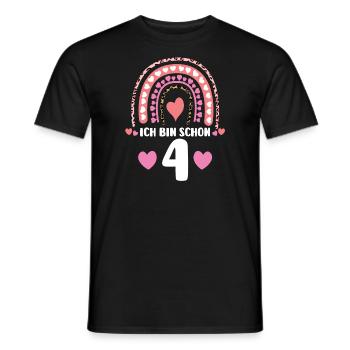 3.Geburtstag Regenbogen 3 Jahre alt Geschenk - Männer T-Shirt - Schwarz - Vorne - AI Model Male 178 light (178cm)
