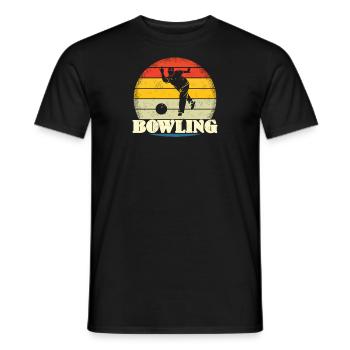 Accessoires de bowling avec motif bowling - T-shirt homme - noir - Devant - AI Model Male 178 light (178cm)