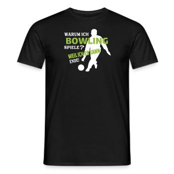 Bowling Zubehör mit Bowling Motiv - Männer T-Shirt - Schwarz - Vorne - AI Model Male 178 light (178cm)