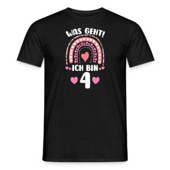 3.Geburtstag Regenbogen 3 Jahre alt Geschenk - Männer T-Shirt - Schwarz - Vorne - AI Model Male 178 light (178cm)