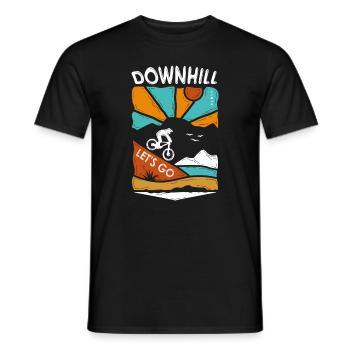 Downhill (white) - Men's T-Shirt - black - Front - AI Model Male 178 light (178cm)