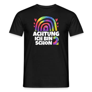 1.Geburtstag Regenbogen 1 Jahr alt Geschenk - Männer T-Shirt - Schwarz - Vorne - AI Model Male 178 light (178cm)