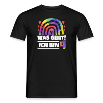 3.Geburtstag Regenbogen 3 Jahre alt Geschenk - Männer T-Shirt - Schwarz - Vorne - AI Model Male 178 light (178cm)