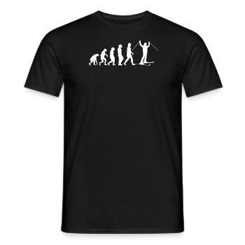 Ski accessories for skiers - Men's T-Shirt - black - Front - AI Model Male 178 light (178cm)