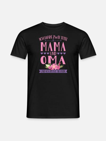 Grossmutter Oma Omas Geschenk - Männer T-Shirt - Schwarz
