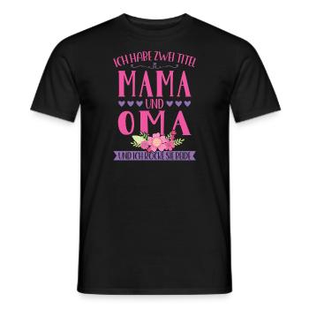 Grossmutter Oma Omas Geschenk - Männer T-Shirt - Schwarz - Vorne - AI Model Male 178 light (178cm)