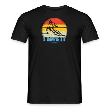 Ski accessories for skiers - Men's T-Shirt - black - Front - AI Model Male 178 light (178cm)