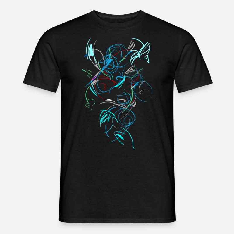 abstrakt geist - Männer T-Shirt - Schwarz