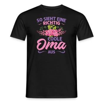 Grossmutter Oma Omas Geschenk - Männer T-Shirt - Schwarz - Vorne - AI Model Male 178 light (178cm)