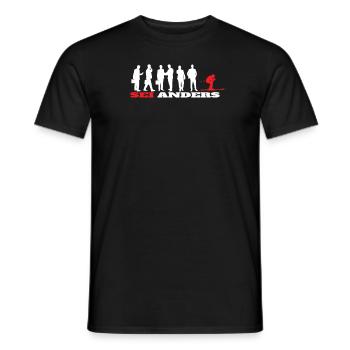 Ski accessories for skiers - Men's T-Shirt - black - Front - AI Model Male 178 light (178cm)