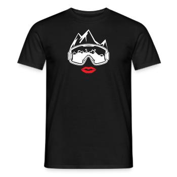 Ski accessories for skiers - Men's T-Shirt - black - Front - AI Model Male 178 light (178cm)