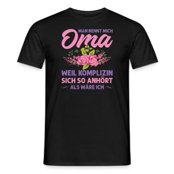 Grossmutter Oma Omas Geschenk - Männer T-Shirt - Schwarz - Vorne - AI Model Male 178 light (178cm)