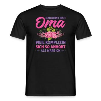 Grossmutter Oma Omas Geschenk - Männer T-Shirt - Schwarz - Vorne - AI Model Male 178 light (178cm)