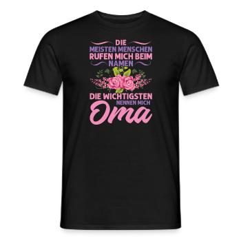 Grossmutter Oma Omas Geschenk - Männer T-Shirt - Schwarz - Vorne - AI Model Male 178 light (178cm)