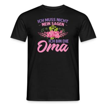 Grossmutter Oma Omas Geschenk - Männer T-Shirt - Schwarz - Vorne - AI Model Male 178 light (178cm)