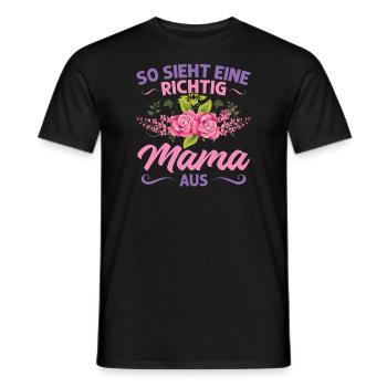 Mutter Mama Tochter Geschenk - Männer T-Shirt - Schwarz - Vorne - AI Model Male 178 light (178cm)