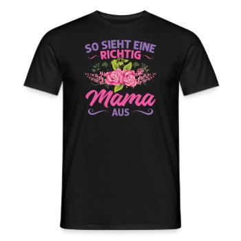 Mutter Mama Tochter Geschenk - Männer T-Shirt - Schwarz - Vorne - AI Model Male 178 light (178cm)