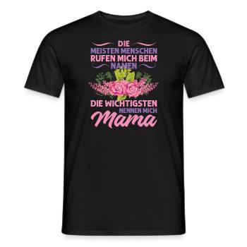 Mutter Mama Tochter Geschenk - Männer T-Shirt - Schwarz - Vorne - AI Model Male 178 light (178cm)