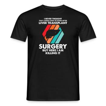 Lebertransplantation Chirurgie Lebertransplantatio - Männer T-Shirt - Schwarz - Vorne - AI Model Male 178 light (178cm)