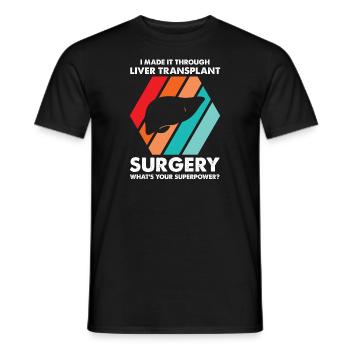Lebertransplantation Chirurgie Lebertransplantatio - Männer T-Shirt - Schwarz - Vorne - AI Model Male 178 light (178cm)