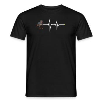 Accessoires pour chiens Rottweiler Propriétaires de chiens - T-shirt homme - noir - Devant - AI Model Male 178 light (178cm)