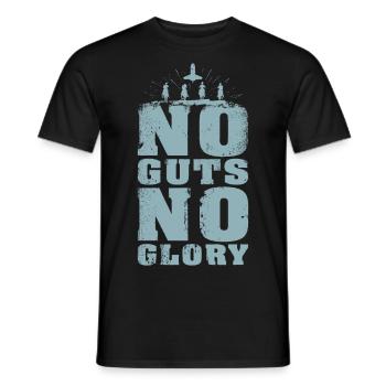 No Guts No Glory (bleu clair) - T-shirt homme - noir - Devant - AI Model Male 178 light (178cm)