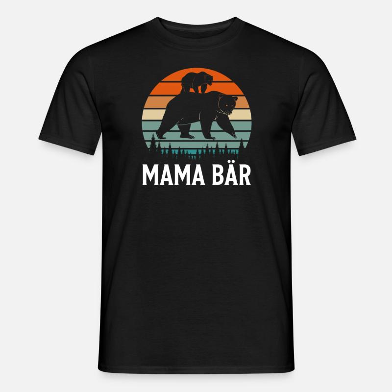 Mama Bär Mama Bär Geschenk - Männer T-Shirt - Schwarz