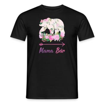 Mama Bär Mama Bär Geschenk - Männer T-Shirt - Schwarz - Vorne - AI Model Male 178 light (178cm)