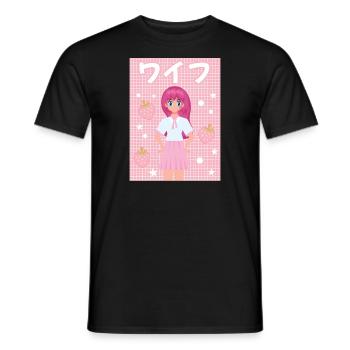 Cottagecore Ästhetisch Otaku Anime Japanisch Milch - Männer T-Shirt - Schwarz - Vorne - AI Model Male 178 light (178cm)