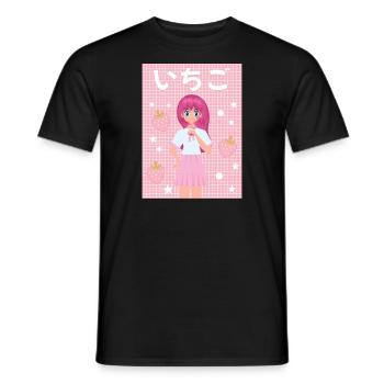 Cottagecore Ästhetisch Otaku Anime Japanisch Milch - Männer T-Shirt - Schwarz - Vorne - AI Model Male 178 light (178cm)