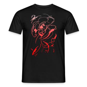 Abstract Fantasy Background - Men's T-Shirt - black - Front - AI Model Male 178 light (178cm)
