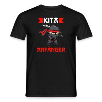Kita Anfänger Ninja Kita-Anfang Geschenk - Männer T-Shirt - Schwarz - Vorne - AI Model Male 178 light (178cm)