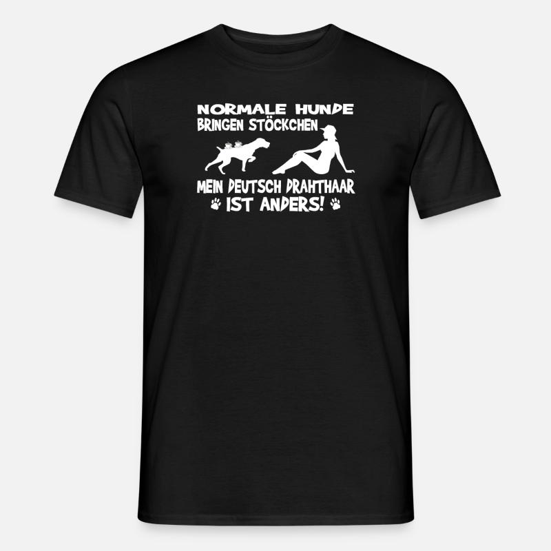 Hunde Deutsch Drahthaar Hundebesitzer - Männer T-Shirt - Schwarz