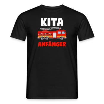 Kita Anfänger Feuerwehr Kita-Anfang Geschenk - Männer T-Shirt - Schwarz - Vorne - AI Model Male 178 light (178cm)