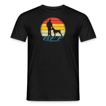Dogs German Wirehaired Dog Owners - Men's T-Shirt - black - Front - AI Model Male 178 light (178cm)