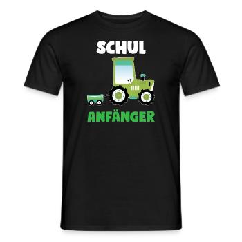 Schulkind Traktor Einschulung Geschenk - Männer T-Shirt - Schwarz - Vorne - AI Model Male 178 light (178cm)