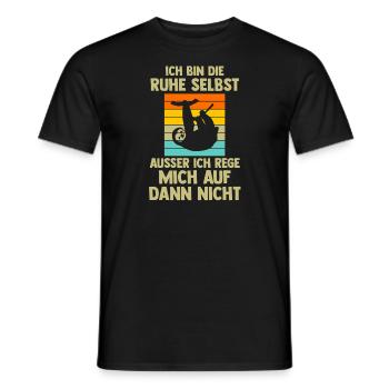 Faultier Sarkasmus Sarkastisch Geschenk - Männer T-Shirt - Schwarz - Vorne - AI Model Male 178 light (178cm)