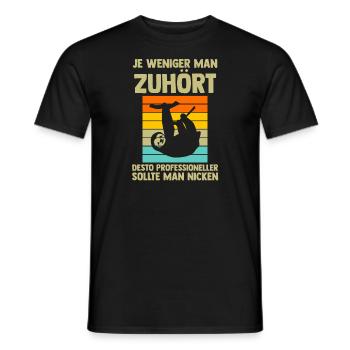 Faultier Sarkasmus Faultiere Geschenk - Männer T-Shirt - Schwarz - Vorne - AI Model Male 178 light (178cm)